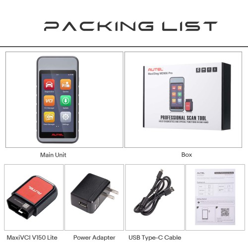 AUTEL MaxiDiag MD906PRO All System Diagnostic Scanning + Maintenance Services with Android 9 System & Touchscreen Interface