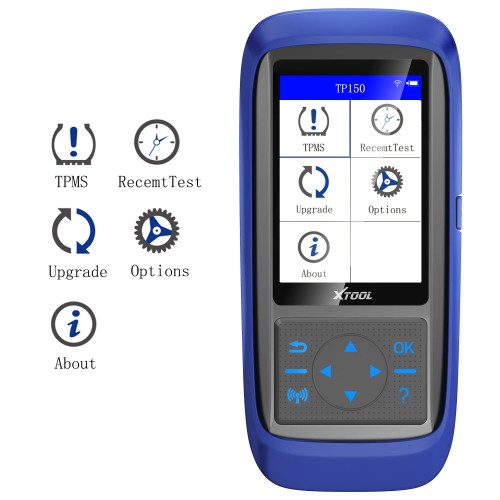 XTOOL TP150 OBD2 TPMS Diagnostic Tool et Service Scanner avec 315&433 MHZ Sensor