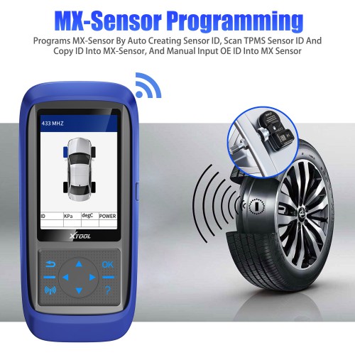 XTOOL TP150 OBD2 TPMS Diagnostic Tool et Service Scanner avec 315&433 MHZ Sensor