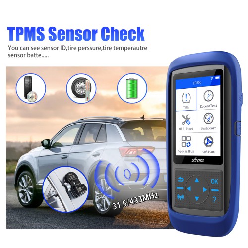 XTOOL TP150 OBD2 TPMS Diagnostic Tool et Service Scanner avec 315&433 MHZ Sensor