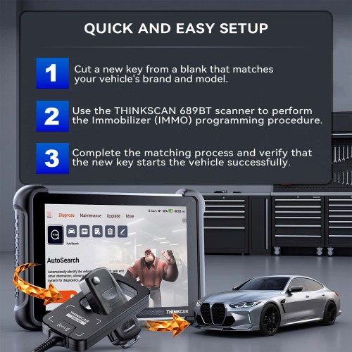 THINKCAR TKEY101 Programmateur De Clés Universel Avec 6 Remote Clés