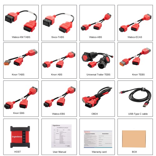 EngineDance EBS-ABS-ECAS-ADAS-AMT Scanner De Diagnostic Spécialisé