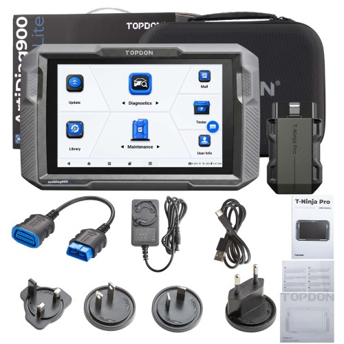 TOPDON ArtiDiag900 Lite 8 Réinitialisation des fonctions, contrôle bidirectionnel, AutoVIN et AutoScan avec interface VCI magnétique