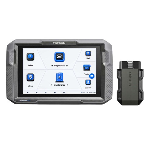 TOPDON ArtiDiag900 Lite 8 Réinitialisation des fonctions, contrôle bidirectionnel, AutoVIN et AutoScan avec interface VCI magnétique