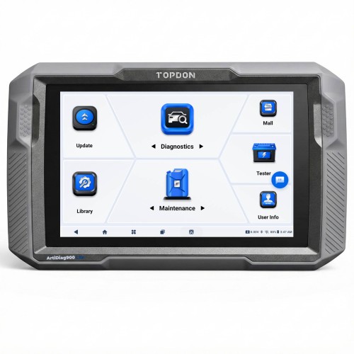 TOPDON ArtiDiag900 Lite 8 Réinitialisation des fonctions, contrôle bidirectionnel, AutoVIN et AutoScan avec interface VCI magnétique