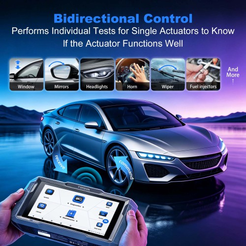 TOPDON ArtiDiag900 Lite 8 Réinitialisation des fonctions, contrôle bidirectionnel, AutoVIN et AutoScan avec interface VCI magnétique