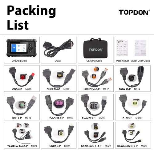 TOPDON ArtiDiag Moto 5-Inch Motorcycle Diagnostic Appareil