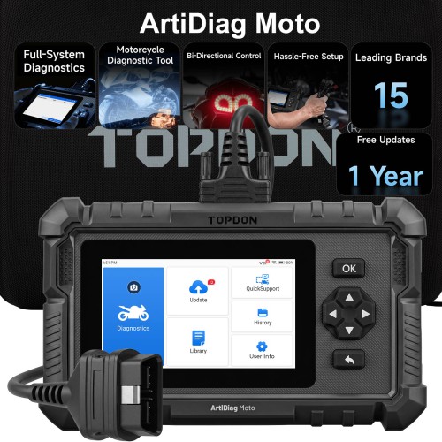 TOPDON ArtiDiag Moto 5-Inch Motorcycle Diagnostic Appareil