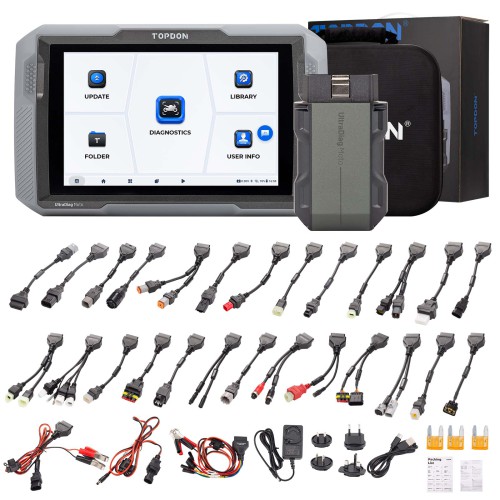 TOPDON UltraDiag Moto 8-inch Wireless Motorcycle Diagnostic Appareil Supporte contrôle bidirectionnel, réinitialisations de maintenance, connectivité