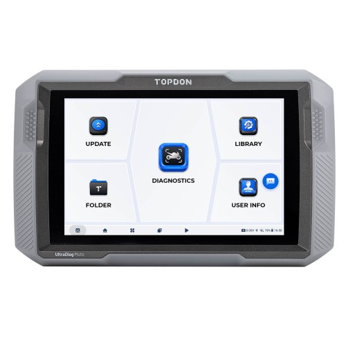 TOPDON UltraDiag Moto 8-inch Wireless Motorcycle Diagnostic Appareil Supporte contrôle bidirectionnel, réinitialisations de maintenance, connectivité