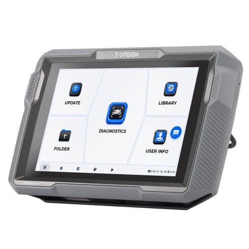 TOPDON UltraDiag Moto 8-inch Wireless Motorcycle Diagnostic Appareil Supporte contrôle bidirectionnel, réinitialisations de maintenance, connectivité