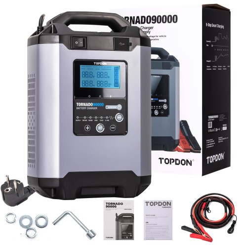 TOPDON Tornado90000 - 90A Alimentation Stable et Chargeur Intelligent 12V/24V