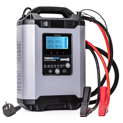 TOPDON Tornado90000 - 90A Alimentation Stable et Chargeur Intelligent 12V/24V