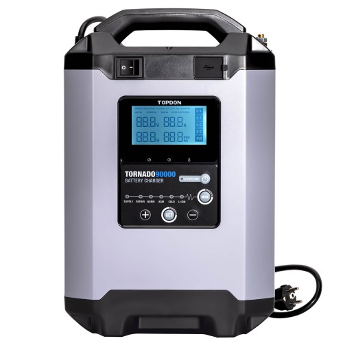 TOPDON Tornado90000 - 90A Alimentation Stable et Chargeur Intelligent 12V/24V