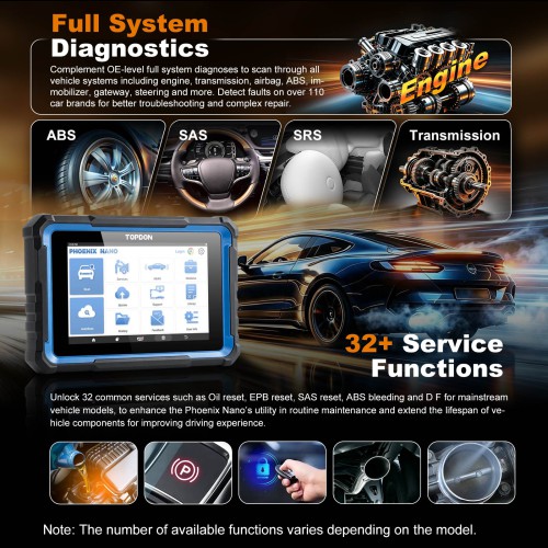 TOPDON Phoenix Nano Supports CAN-FD & DOIP Protocols Full System Diagnostics