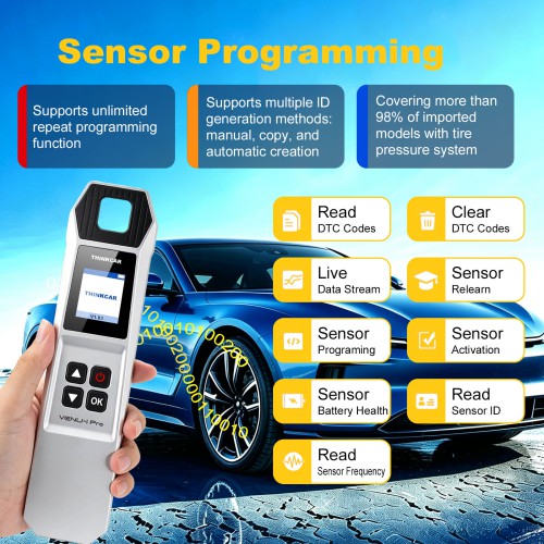 THINKCAR VENU IPRO Tire Pressure Diagnosis Tool Supporte Sensor Activation/ Programmation/ Apprentissage