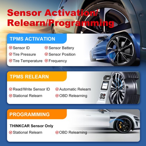 THINKCAR VENU IPRO Tire Pressure Diagnosis Tool Supporte Sensor Activation/ Programmation/ Apprentissage