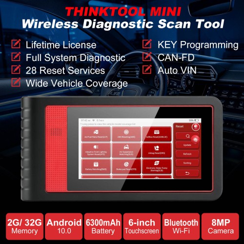 THINKCAR THINKTOOL MINI Multi Langues Support 28 Fonctions de Réinitialisation OE-level Full Système Diagnostic