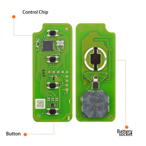 XHORSE XSMS01EN MS.RT Leather-Grain XM38 Smart Key 4 Boutons 5PCS