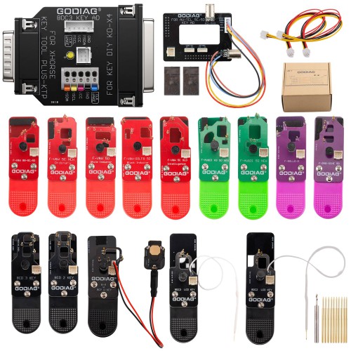 GODIAG BCP U KEY BDC2 BDC3 14-in-1 Adapter Kit for  5C/ 5D Encrypted Key Programming & Matching Supports KEY TOOL PLUS/IM608/KD-MAX/KYDZ Tablets