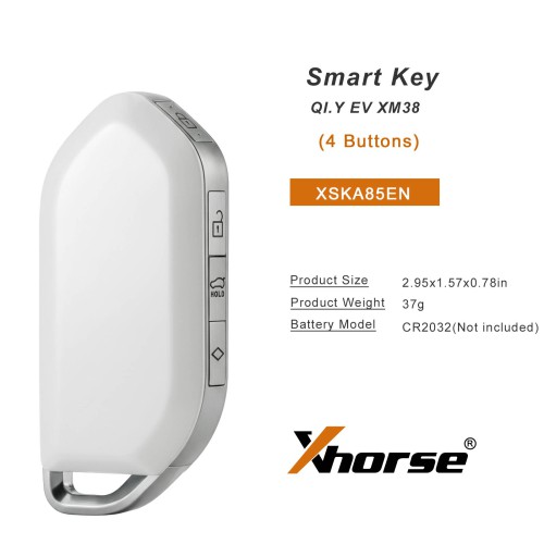 XHORSE XSKA85EN QI.Y EV XM38 Smart Key 4 Boutons 5PCS