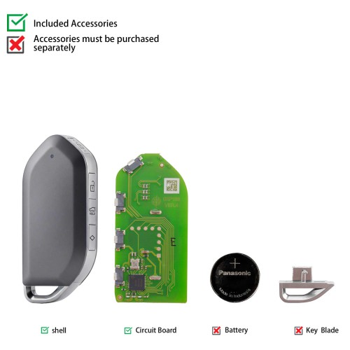 XHORSE XSKA85EN QI.Y EV XM38 Smart Key 4 Boutons 5PCS
