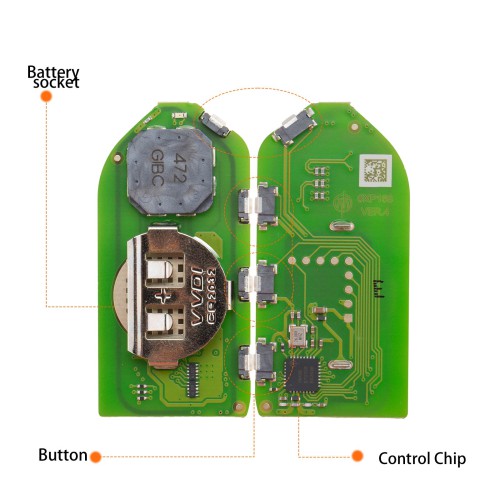 XHORSE XSKA85EN QI.Y EV XM38 Smart Key 4 Boutons 5PCS