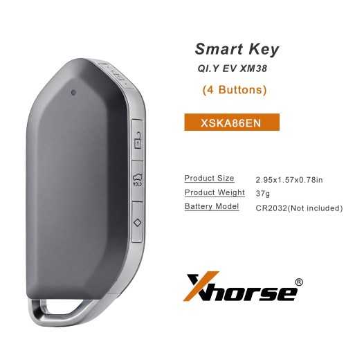 XHORSE XSKA85EN QI.Y EV XM38 Smart Key 4 Boutons 5PCS