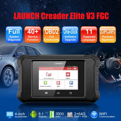 LAUNCH Creader Elite V3 FGC Passenger Voiture E-commerce Configuration