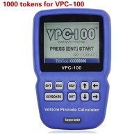 1000 Tokens for VPC-100 Hand-Held Vehicle Pin Code Calculator
