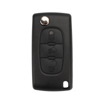 Flip Remote Key Shell 3 Boutons Pour Peugeot( Light Button and without Battery Location) 5pcs/lot