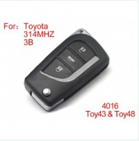 Toyota modified remote key 3 buttons 314MHZ (not including the chip)