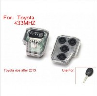 Vios 2 Button Remote Control 433Mhz For Toyota (after 2013)