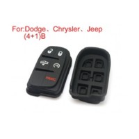 Button rubber 4+1button coque (use for Dodge Chrysler Jeep)