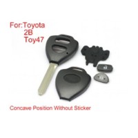 Toyota corolla remote key shell 2buttons TOY47 with Concave without paper