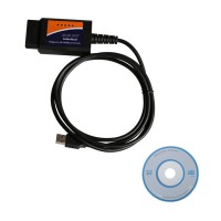 ELM327 Scanner ELM 327 USB plastic Free shipping