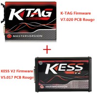 V2.70 Kess V5.017 Version En Ligne Plus K-TAG V7.020 Avec Carte PCB Rouge