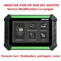 OBDSTAR X300 DP PAD KEY MASTER Service Modification La Langue