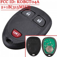 2+1 Button Remote for Chevrolet 315Mhz FCC ID KOBGT04A OUC60270