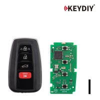 KEYDIY KD TB36-4 for Toyota for Lexus Universal Smart Remote Key 3+1 Buttons With 8A Transponder 5PCS