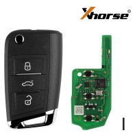 XHORSE XEDM01EN Super Remote Key MQB Style 3 Boutons Super Puce Intégrée 5PCS