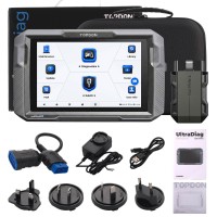 TOPDON UltraDiag 8-Inch Clé Programmeur & Diagnostic Appareil Supporte 30 fonctions de réinitialisation, contrôle bidirectionnel, plus de 100 voitures