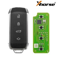 XHORSE XSMS01EN MS.RT Leather-Grain XM38 Smart Key 4 Boutons 5PCS