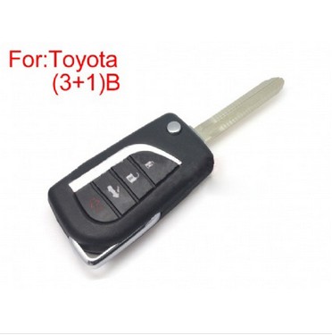 Toyota Modified Flip Remote Key Shell (3 +1) Button