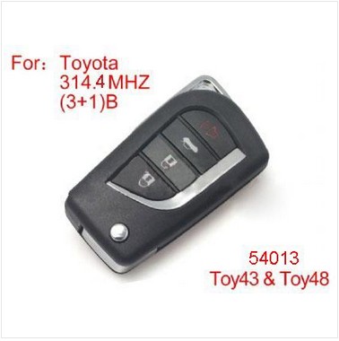 Toyota Modified Remote Key 4Buttons 314.4MHZ (not including the chip)