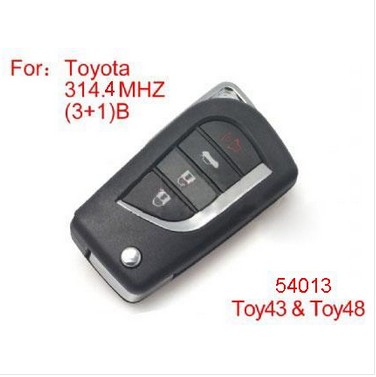 Toyota Modified Remote key 4Buttons 314.4MHZ (no chip inside)