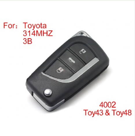 Toyota Modified Remote key 3buttons 314MHZ (not including the chip)