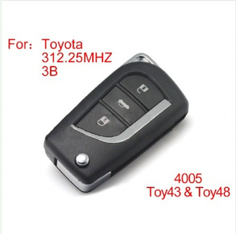 Toyota Modified Remote Key 3 Buttons 312MHZ (not including the chip SA583)