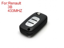 Renault 3 Button 433MHZ Remote Control Key Folded Avec 46 chip