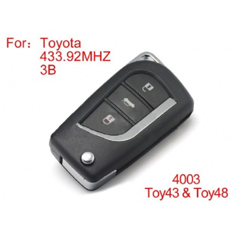 Toyota Modified Remote Key 3 Buttons 433MHZ (not including the chip sa590)